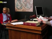 College CFNM gals suck cock in 3some 1/16