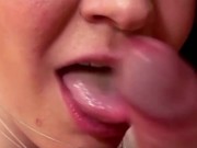 oral cock tapping in her mouth 8/16