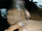 MY CHOCOLATE SLIM FREAK WETS UP MY CHOCOLATE FAT BBC!!!!!!!!! 11/16