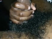 MY CHOCOLATE SLIM FREAK WETS UP MY CHOCOLATE FAT BBC!!!!!!!!! 16/16