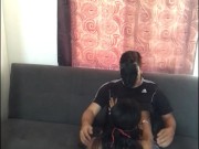 We came home with my boyfriend after a costume party and I sucked his delicious cock on the couch an 5/16