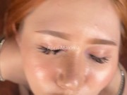 Nonton April-Maxima gives a Japanese POV blowjob with her big tits out and gets a huge facial! Streaming HD