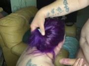 Stepsis lets bro eat and fuck her pussy she sucks his cock and he jerks his load on her lips 15/16