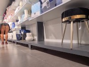 Super hot blonde fucking her ass in the mall fitting room 2/16