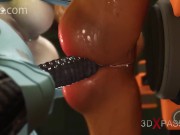 3D Sex Cyborg Gen #7. Futanari Monster Robot bangs Hot Beauty 11/16