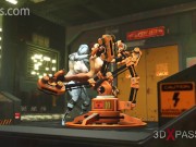 3D Sex Cyborg Gen #7. Futanari Monster Robot bangs Hot Beauty 8/16