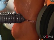 3D Sex Cyborg Gen #7. Futanari Monster Robot bangs Hot Beauty 9/16