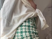 My tight ass and pussy are delighted with a brand new big dildo 13/16