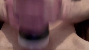 playing my dick with fleshlight