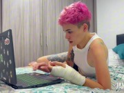 ENSÉÑAME A USAR EL LUSH! Que rico vibran mis tetas 3/16