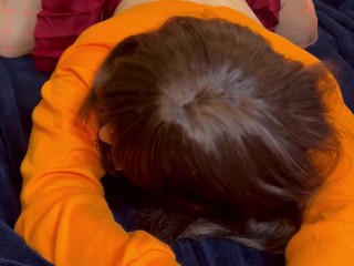 Velma gets a big surprise and left with a dripping creampie