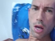 Selfie fast masturbation dedicated to a girl and huge cumshot gift 8/16