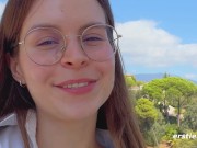 Ersties - Cute Brunette Babe Rubs Her Pussy While Watching an Ersties Video 13/16