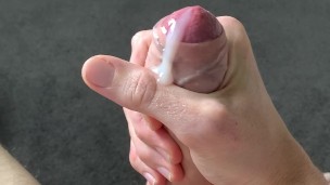 Jerking My Uncut Cock For Cum Before I Shower