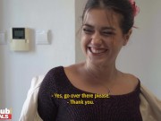 FAKEHUB - Sexy Spanish teen hires male escort passionate romantic anal sex sloppy blowjob hard fuck and cum on face 1/16