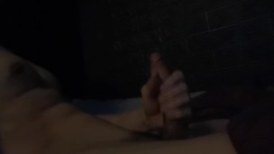 Quiet night masturbation by firelight