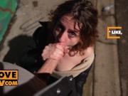 POV - Bjs and pussy fucking with public slut Little Arden