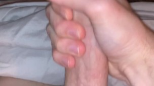 Morning Cumshot From My Stiff Uncut Dick
