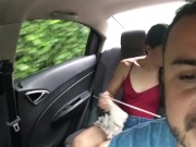 sexy schoolgirl changes clothes in the back seat of the uber 6/16