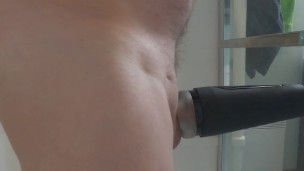 Shaving and using fleshlight in shower!!!