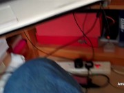 Housemate jerks and blows me and takes cum down throat 2/16