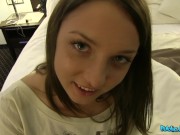 PublicAgent - teen college babe with tight petite body experiences her first huge cock in hotel room 4/16