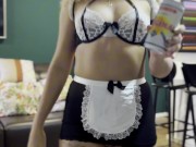 Empregada da em cima do patrão e leva porra dentro do cuzinho 2/16