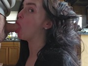 Wife Worships Husbands Small Cock And Spits All His Cum On Her Big Tits 5/16