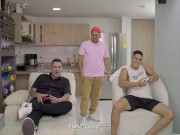 My cuckold husband doesn't realize that I'm fucking with his friend but my brother does catch me 😈