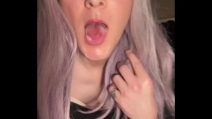sissygasm & licking cum off the floor