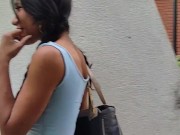 My girlfriend asked her to insert the Lush toy and we went out to the street and I controlled the Lu 13/16