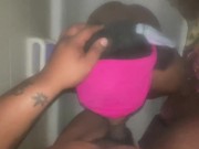 Sucking his dick in the shower before work - Screenshot 6 of 16 - BBW