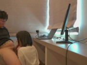 【個人撮影】#32 エンW不倫CH またまたやっちゃいました。リアルリモート会議中のぺろぺろ奉仕。。生挿入して中出しする不倫カップルの日常♡／Japanese amateur /日本人/japanes 8/16