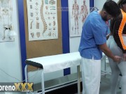 A muscular girl came to the physio today because she wants me to give her a (MASSAGE - ANAL - CUM) 1/16