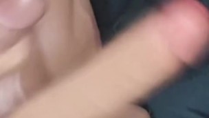 Hairy bi bear dad bod blows thick load on male torso dolls huge cock