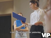 VIP4K. Strict lady boss can't resist spectacular lesbians 3some in the office 4/16