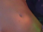 The blonde lesbian gets caught masturbating solo in the forest by her horny brunette friend 14/16