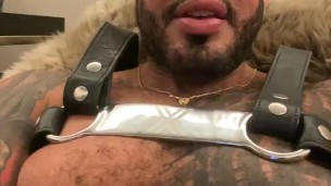 Horny in the living room with me cock hard
