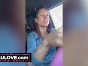 HUGE creampie squirting from big boobs babe pussy, washing her hair in the shower, naked FinDom FemDom, bikini - Lelu Love 6/16