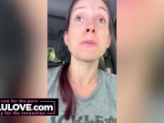 HUGE creampie squirting from big boobs babe pussy, washing her hair in the shower, naked FinDom FemDom, bikini - Lelu Love 9/16