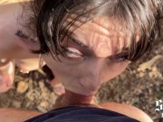 Her slut face covered in cum for her birthday 15/16