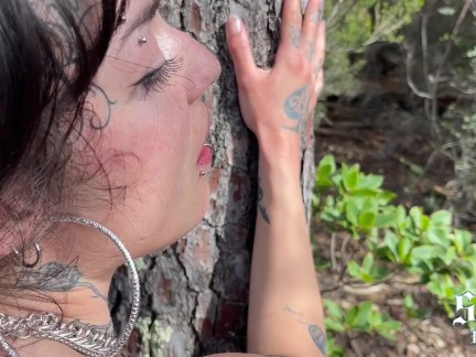 Her slut face covered in cum for her birthday