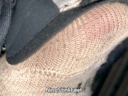 Taking off my Sweaty Sneakers at Gym! Stinky Feet and Dirty Socks Fetish! 6/16