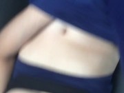 I film my delicious tits and finger my pussy in the back seat of the Uber 3/16