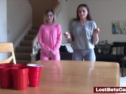 A game of strip pong with 2 hot lesbo girls 3/16