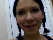 Alise - The miniature female gave herself with pleasure to a huge bearded man 3/16