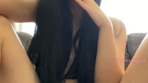 Adorable Brunette Smoking Naked showing titties and pussy (full vid on my 0nlyfans/ManyVids)