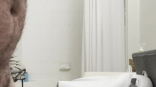 Quickie in the bathroom before showering