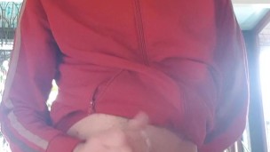 Wanking my XXL uncut cock till I cum