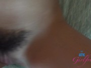 Rubbing her hairy pussy, oral fun before taking cock deep w/Aubry Babcock / 16/16